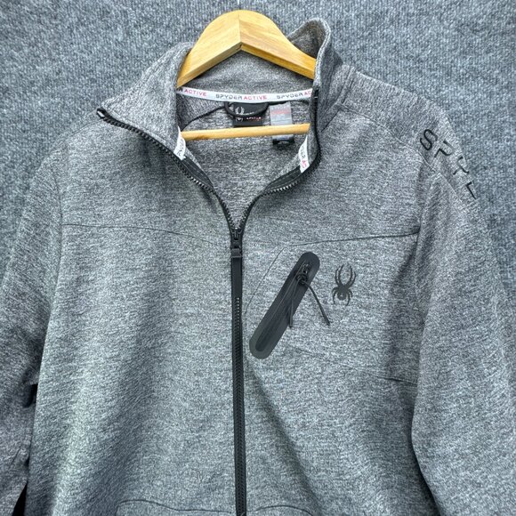 Spyder Jacket Mens Extra Large Gray Full Zip Performance Active‎ Outdoor Hiking - Picture 2 of 15